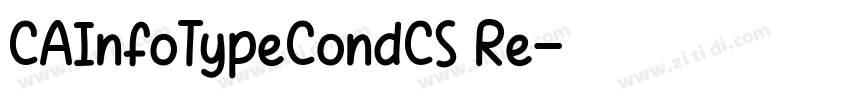 CAInfoTypeCondCS Re字体转换